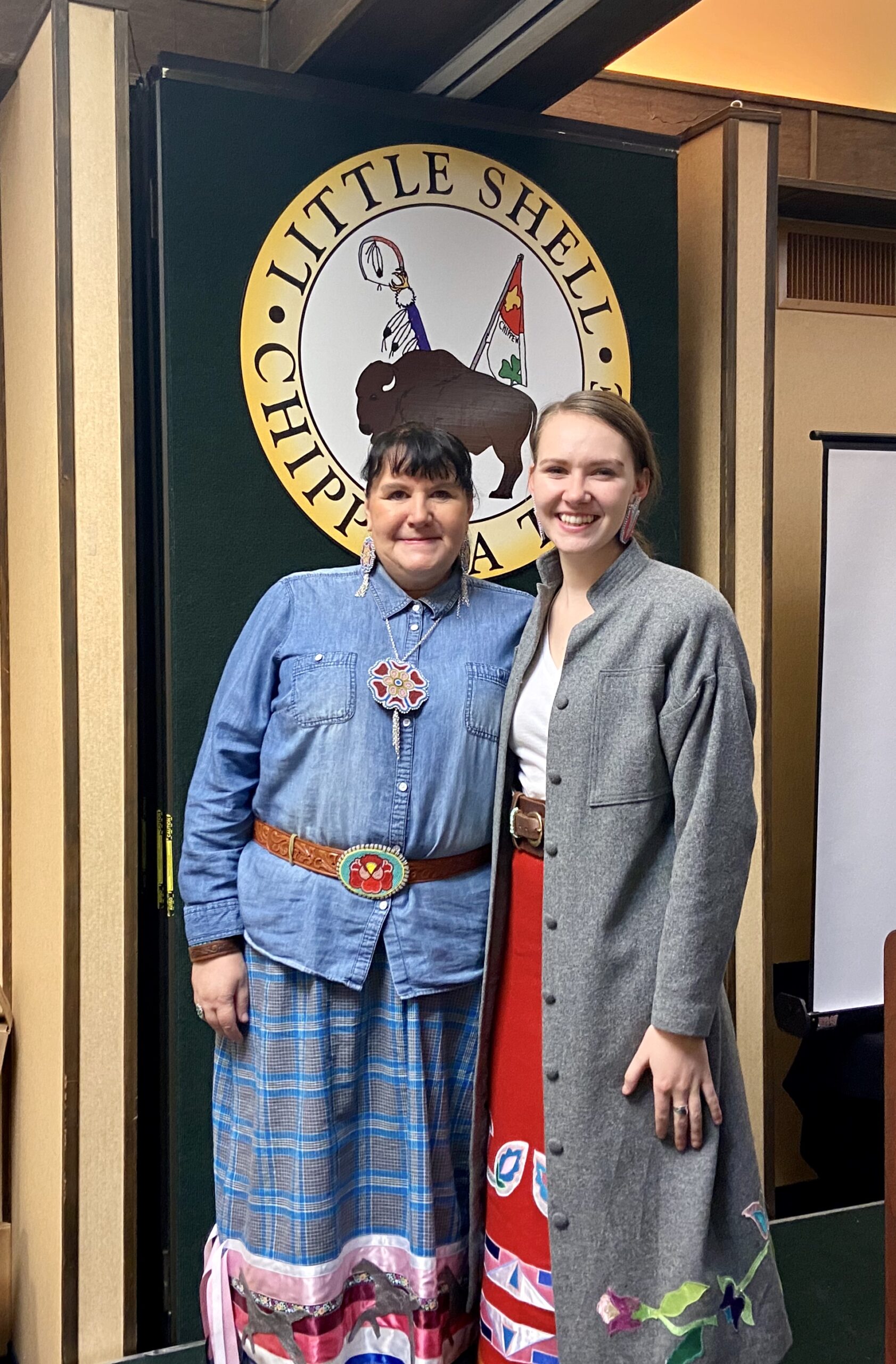  McCleary and her mother, Carrie Moran, while attending the Little Shell celebration.
Photo Courtesy of Katherine McCleary 